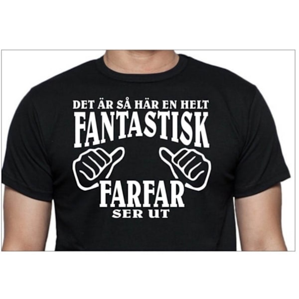 Svart T-shirt med design - Det är så här en helt fantastisk Farf L