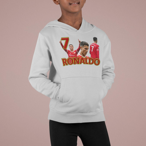 Ronaldo Hoodie Ash Hoodie palaa Manchester Unitediin Red S