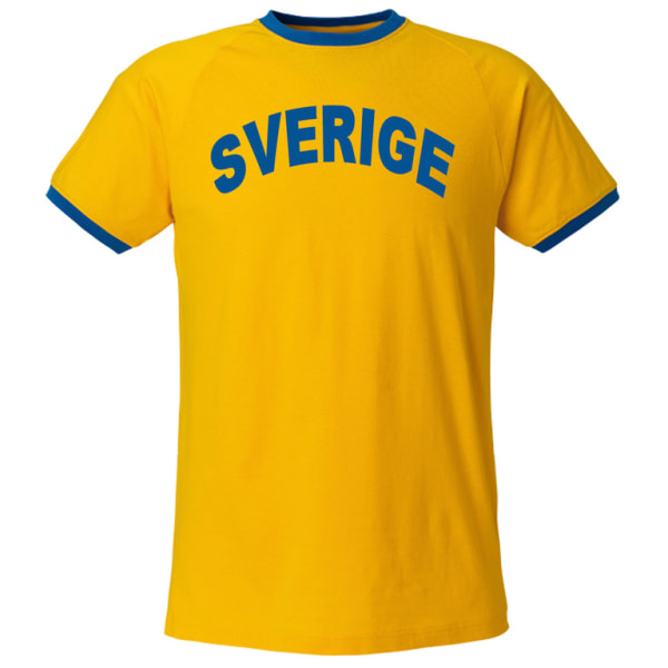 Sverige tipped T-shirt - Barn storlekar Gul