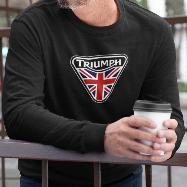 Triumph Classic Motorcycle Logo -huppari S