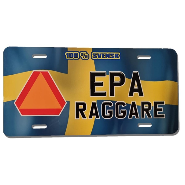 USA Stil Epa Raggare Metall skylt Registreringsskylt 100% svensk