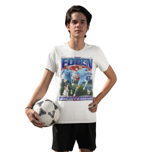 Phil Foden spiller t-shirt sportstrøje England Man. by XL