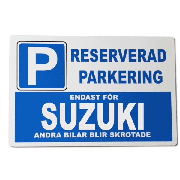 Metall plåtskylt med ' Suzuki ' design - 30x20 cm skylt