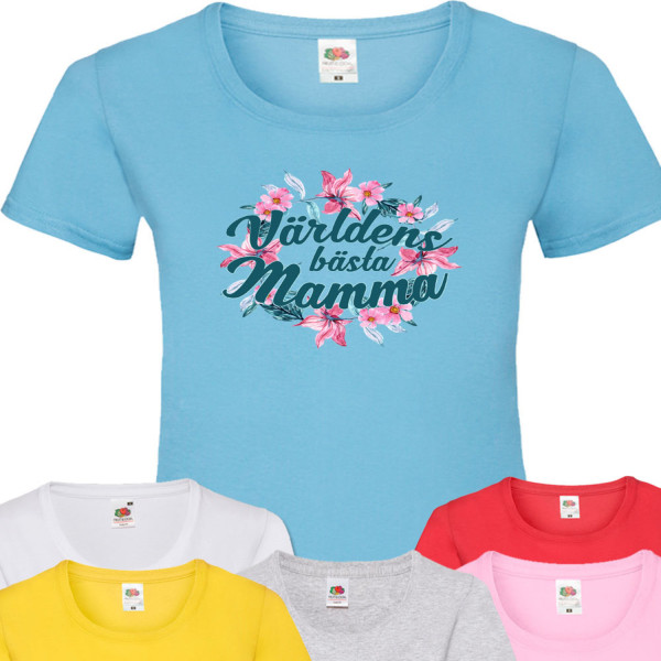 Dam mamma t-shirt - flera färger Gul T-shirt - XL 