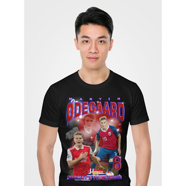 Martin Ødegaard Arsenal Norge spelare svart t-shirt XL
