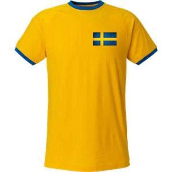 T-shirt Sverige flagga L