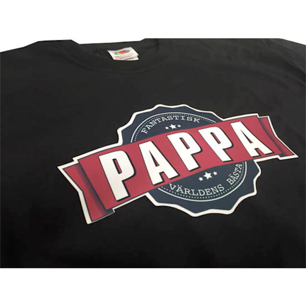 T-shirt med Pappa vintage stil färg tryck S