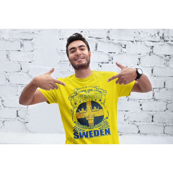Sverige gul t-shirt M