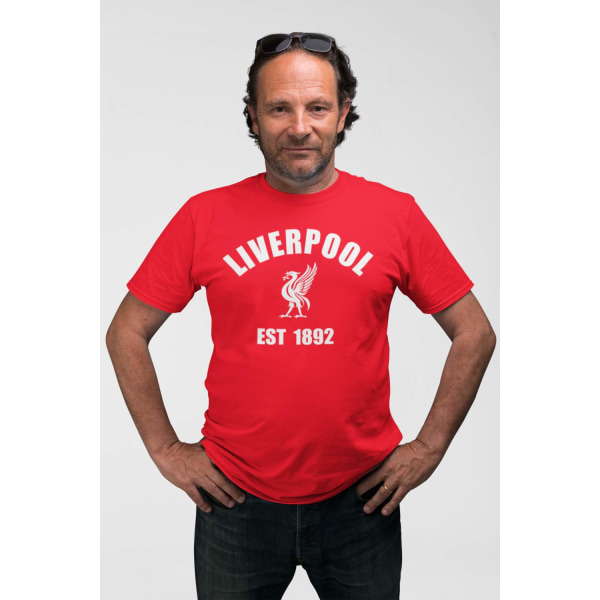Liverpool 1892 stil röd t-shirt L