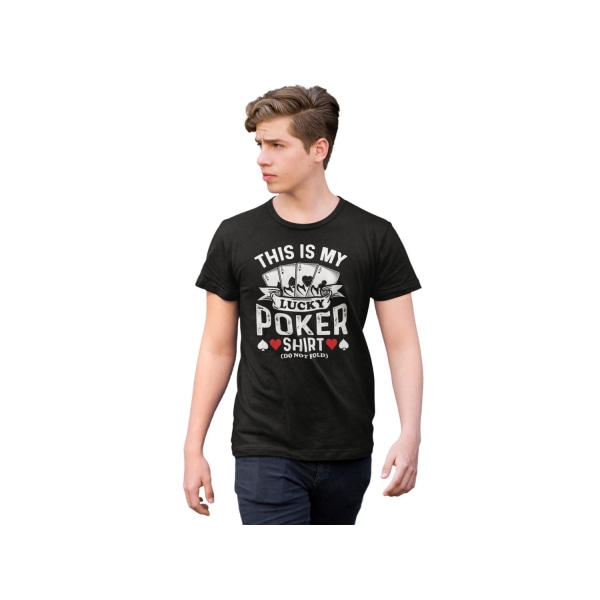 Poker T-shirt - svart - This is my lucky poker shirt Black M