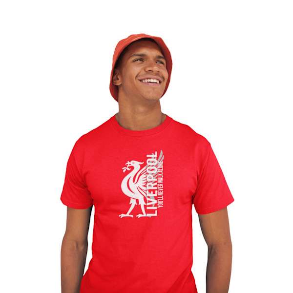 Liverpool röd T-shirt med Liverbird You'll never walk alone M