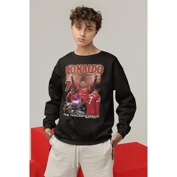 Ronaldo Sweatshirt - Man UTD & Portugal spelare tröja svart 152cl