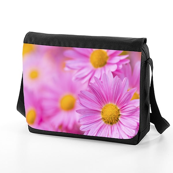 Lyserøde blomster med skulderrem - Messenger Bag