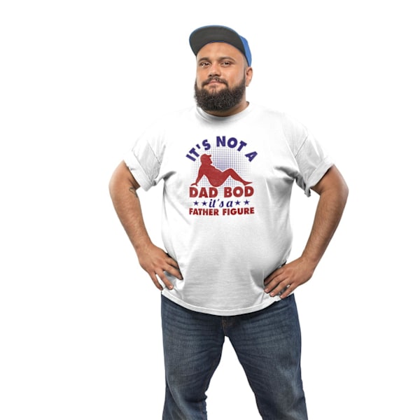 Vit pappa t-shirt . Not a dad bod - Father figure XL
