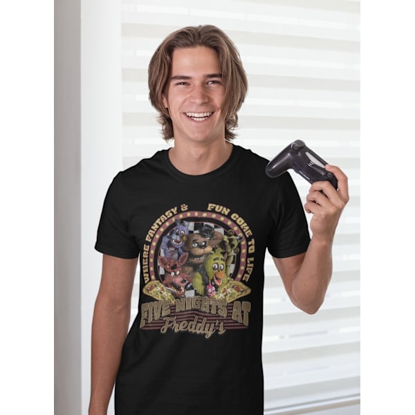 FNAF t-shirt med Freddy Fazbear XL