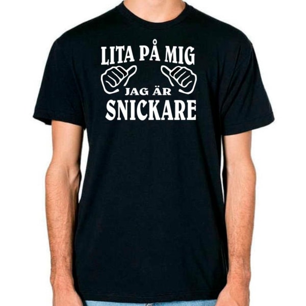 Yrkes Snickare T-shirt  - Lita på mig jag är Snickare Black L