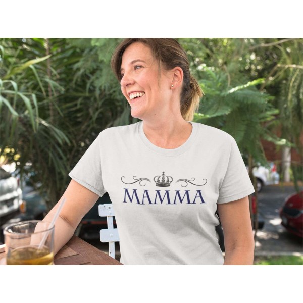 Dam mamma t-shirt - flera färger Ljus blå T-shirt - Large