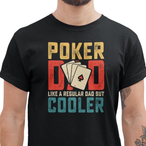 Poker T-shirt - sort - Poker far som en almindelig far men sejere Black  XXXL fe47 | Black | XXXL | Fyndiq