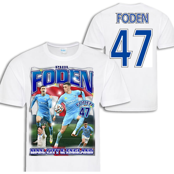 Phil Foden spelare t-shirt sportströja England  Man. city 120 cl 5-6 år