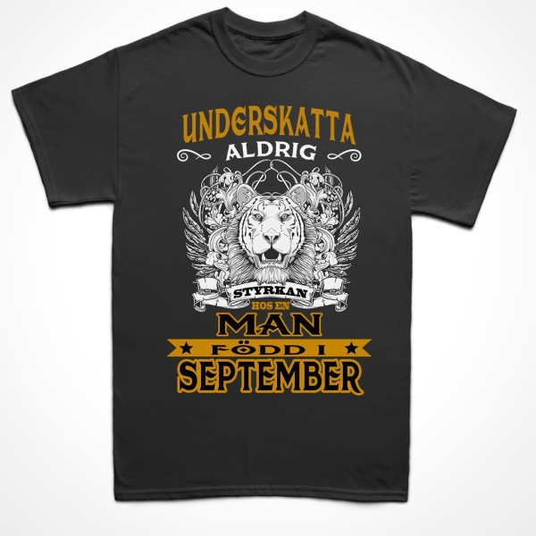 Födelsemånad T-shirt  - perfekt present - född i september XL