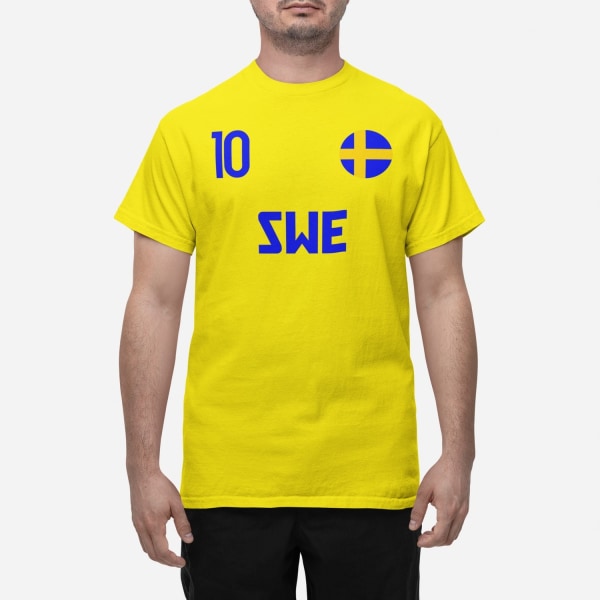 Sverige supporter t-shirt till landslag eurovision 140cl 9-11 år