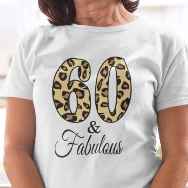 60 år Födelse T-shirt  - Perfekt present - 60 & fabulous S