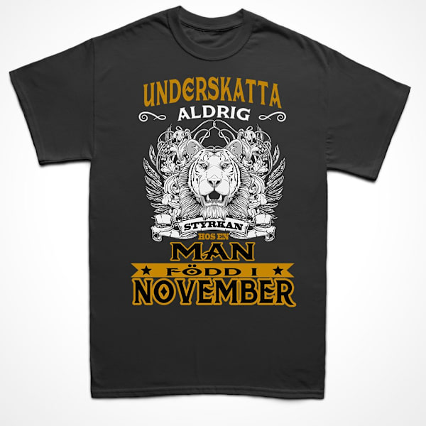 Födelsemånad T-shirt  - perfekt present - född i november M