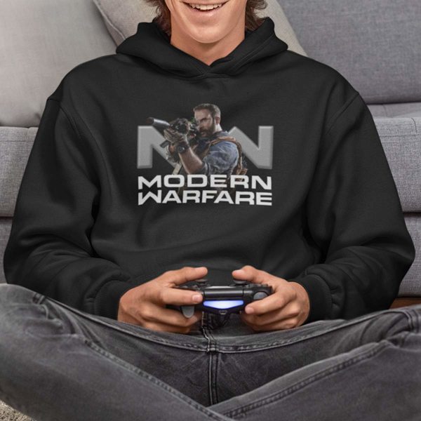 Modern warfare spel huvtröja call duty stil sweatshirt t-shirt 128cl 7-8 år