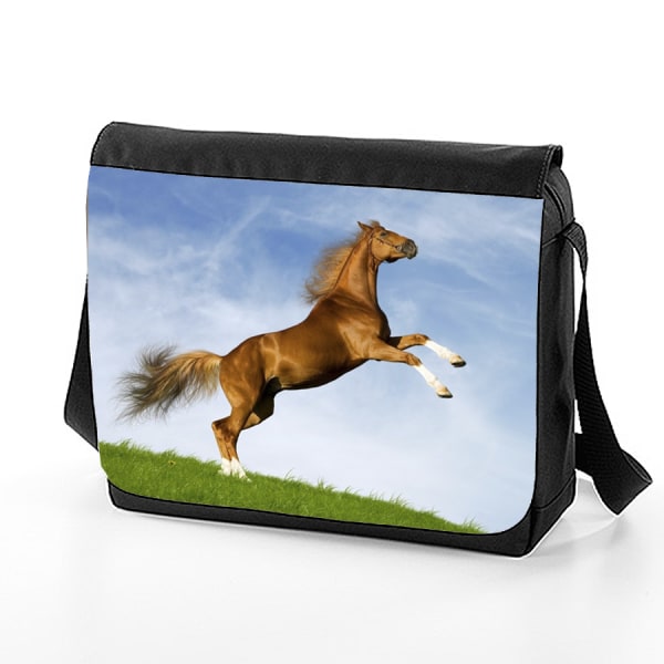 Brown Horse skulderrem taske - Skoletaske Messenger Bag