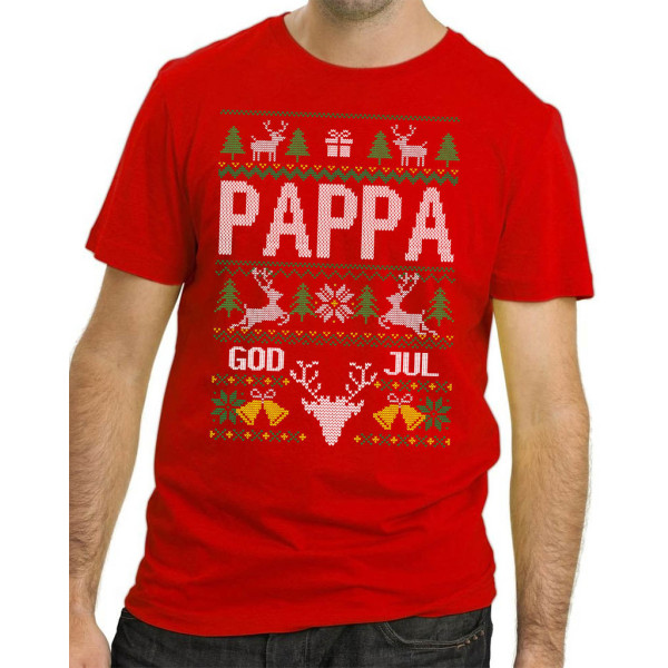 Pappa Jul T-shirt - Christmas jumper stil jultröja XXL