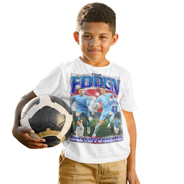 Phil Foden spelare t-shirt sportströja England  Man. city 120 cl 5-6 år