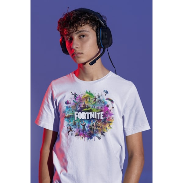 Fortnite t-shirt - super mjuk polyester sports tröja med tryck fram S