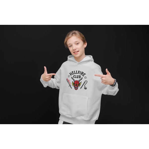 Hellfire Ash Hoodie hættetrøje t-shirt Stranger things 140cl 9-11år