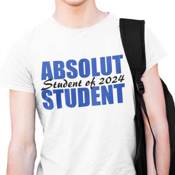 Studenten T-shirt Absolut student 2024 XXL