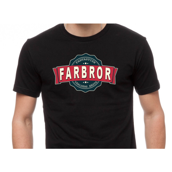 T-shirt med Farbror vintage stil färg tryck L