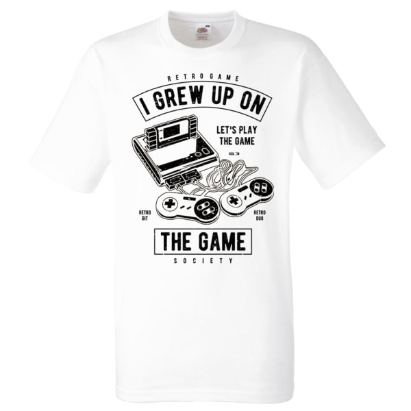 Gamer T-shirt - Retro Game , Grew up on the game XL