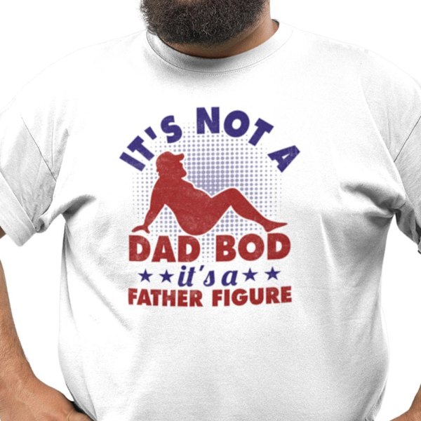 Vit pappa t-shirt . Not a dad bod - Father figure M