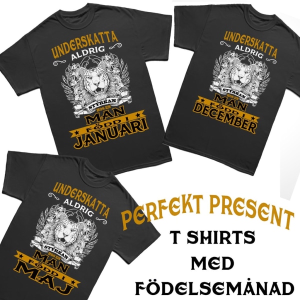 Födelsemånad T-shirt  - perfekt present - född i april L