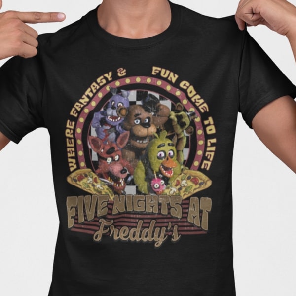 FNAF t-shirt med Freddy Fazbear L