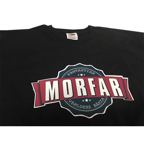 T-shirt med Morfar vintage stil färg tryck S