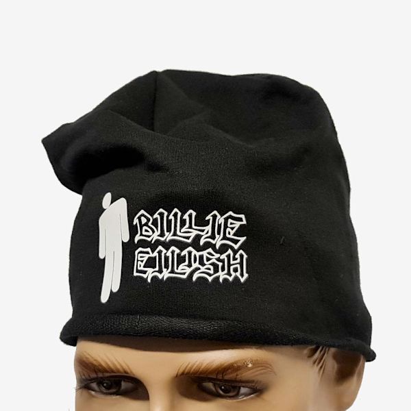 Billie Eilish beanie mössa hat B&W - One size