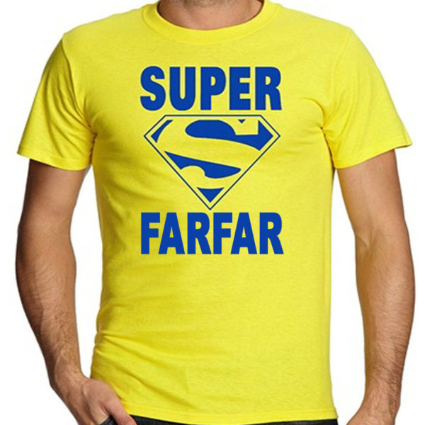 Farfar T-shirt - Sverige Gul Super Farfar design L