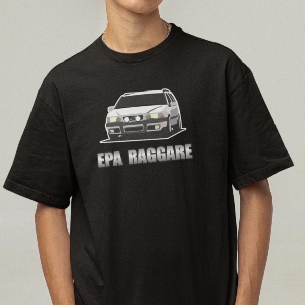 T-paita, jossa Epa raggare JT design musta paita volvo v70 XXL