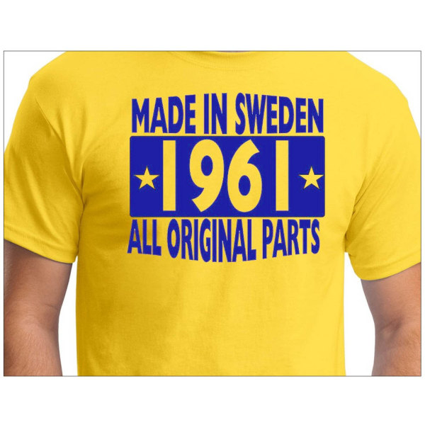Gul T-shirt Made in Sweden 1961 All original parts L