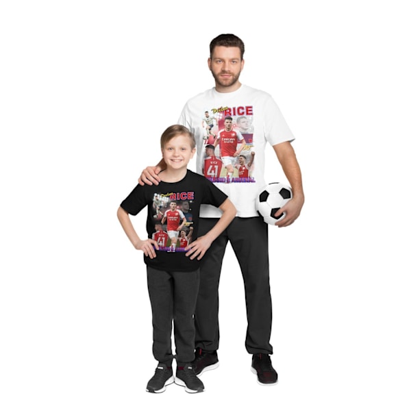 Declan Rise Svart t-shirt Arsenal & England spelare 140cl 9-11 år