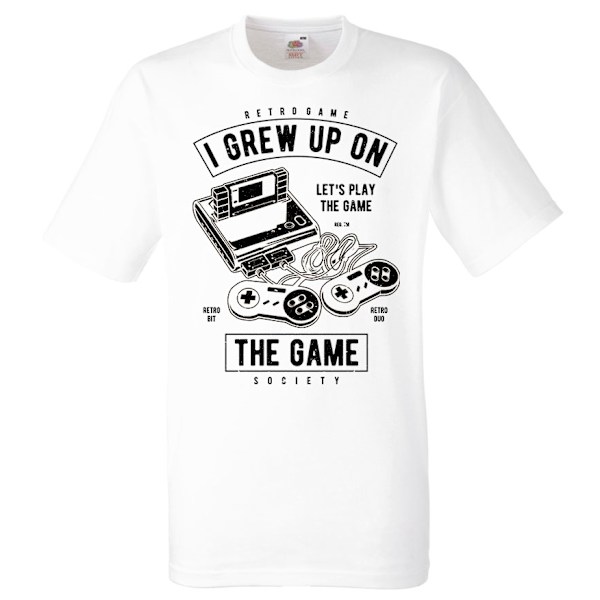 Gamer T-shirt - Retro Game , Grew up on the game S