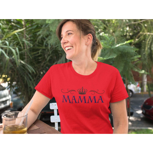 Dam mamma t-shirt - flera färger Rosa T-shirt - Small 