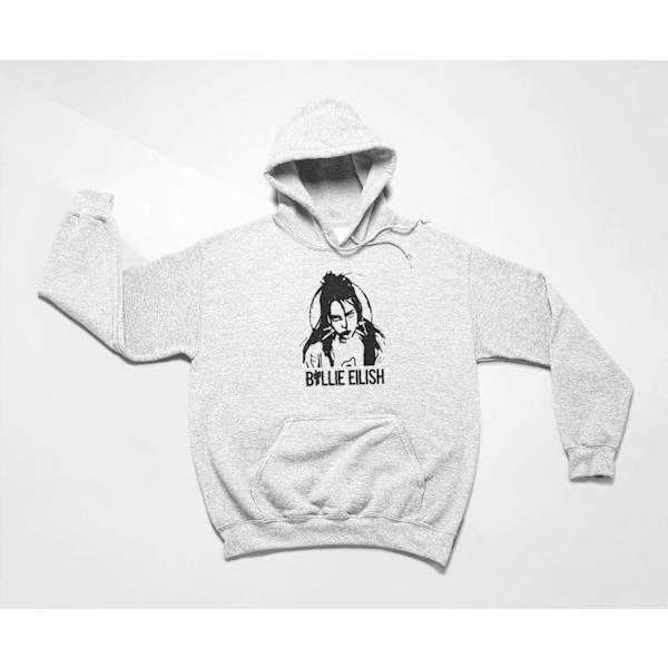 Billie Eilish barn Hoodie huvtröja t-shirt 140cl 9-11år