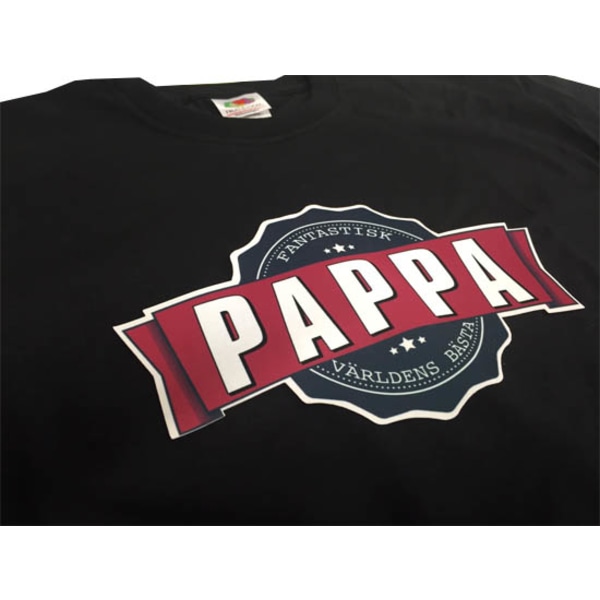 T-shirt med Pappa vintage stil färg tryck XXL