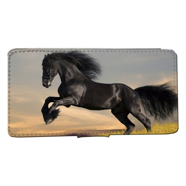 iPhone11 Plånboksfodral : Svart häst skal fodral